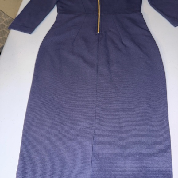 BODEN Preppy Navy Dress Ribbed Dress Size 4 Stunning Pencil - Picture 10 of 11